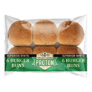 PROTON White Burger Buns 6s