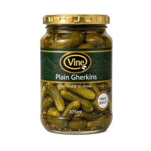 VINE Plain Gherkins 375ml