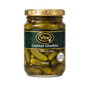 VINE Cocktail Gherkins 250ml