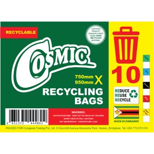 COSMIC Recycling Bags 750mm x 950mm x 10's