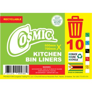 COSMIC Bin Liners Kitchen 600mm x 700mm x 10's