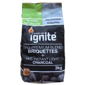 Ignite Briquettes 2kg + 1 kg Instant light