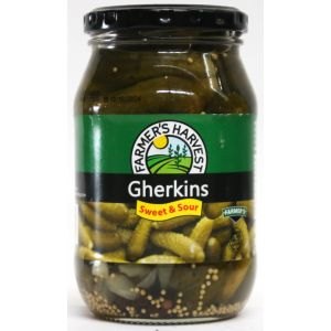 FARMERS HARVEST Gherkins Sweet & Sour 375ml