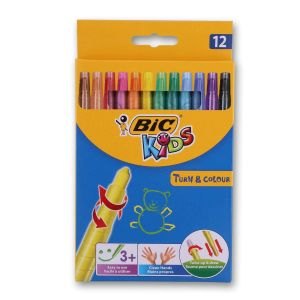BIC Kids Turn & Colour Crayons 12's