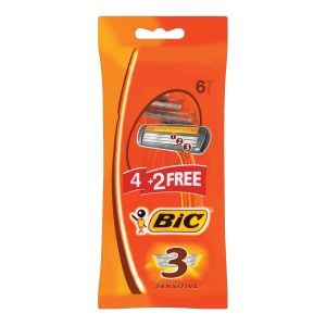 BIC 3 Blades Sensitive Razors 6's